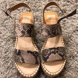 Dolce vita snake skin wedge